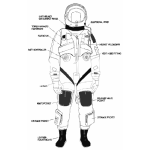 NASA flight suit vector drawing